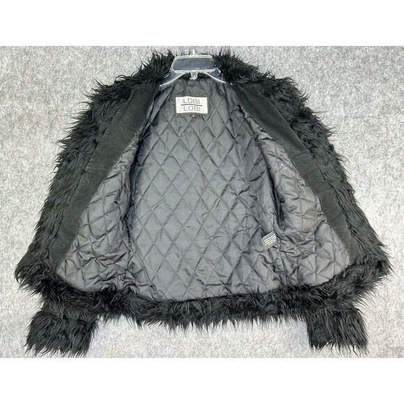 VTG Lobi Lobi Black Genuine Leather Penny Lane Embroidered Quilted Jacket Size M - Picture 5 of 13